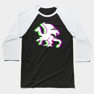 Retro Glitch Fantasy Dragon Baseball T-Shirt